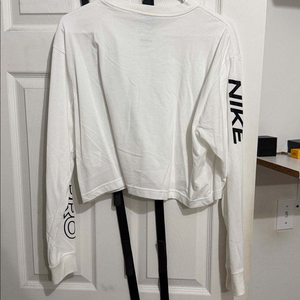 Nike Women's White Long Sleeve Tee - Picture 2 of 3